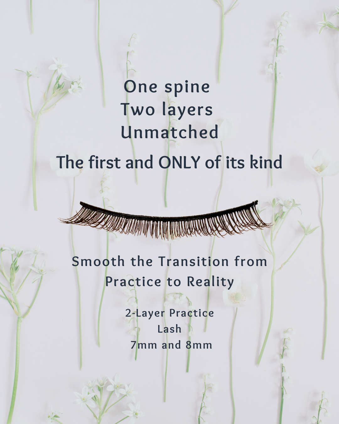 2-Layer Lash Extension Training Strips - Practice Made Easy