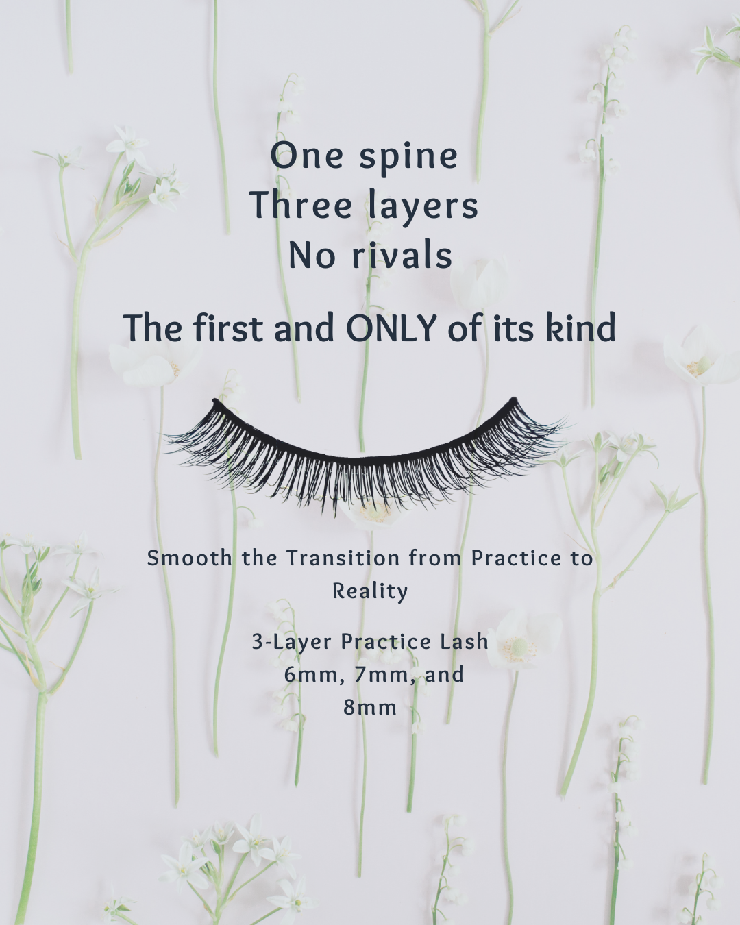 3-Layer Lash Extension Training Strips - Practice Made Easy