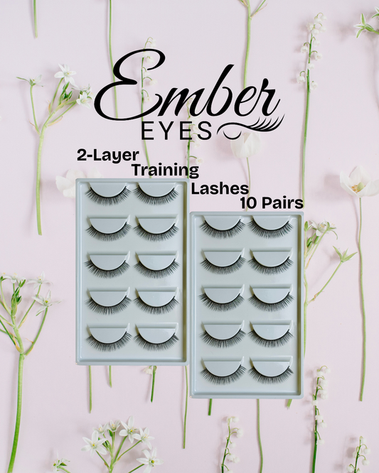 2-Layer Lash Extension Training Strips - Practice with Purpose~Lash with Confidence